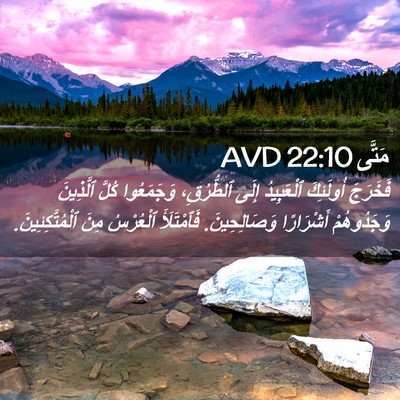Picture 02 - مَتَّى 22:10 AVD - فَخَرَجَ أُولَئِكَ - Bible Verse Picture