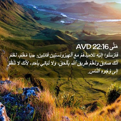 Picture 02 - مَتَّى 22:16 AVD - فَأَرْسَلُوا إِلَيْهِ - Bible Verse Picture