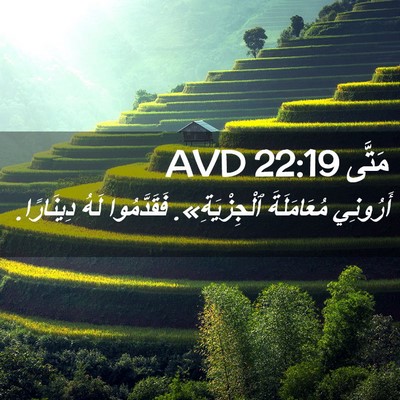 Picture 02 - مَتَّى 22:19 AVD - أَرُونِي مُعَامَلَةَ - Bible Verse Picture