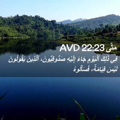Picture 02 - مَتَّى 22:23 AVD - فِي ذَلِكَ ٱلْيَوْمِ جَاءَ - Bible Verse Picture