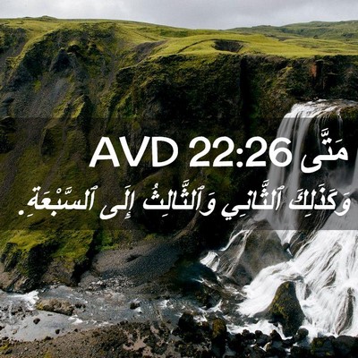 Picture 02 - مَتَّى 22:26 AVD - وَكَذَلِكَ ٱلثَّانِي - Bible Verse Picture