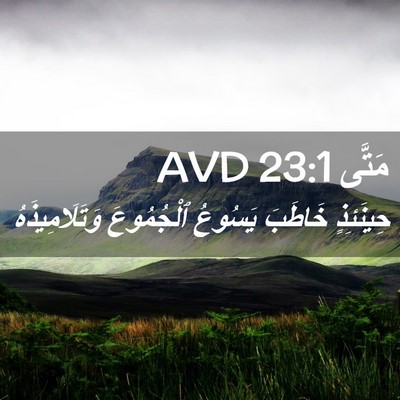 Picture 02 - مَتَّى 23:1 AVD - حِينَئِذٍ خَاطَبَ يَسُوعُ - Bible Verse Picture