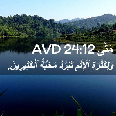 Picture 02 - مَتَّى 24:12 AVD - وَلِكَثْرَةِ ٱلْإِثْمِ - Bible Verse Picture
