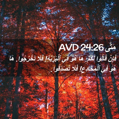 Picture 02 - مَتَّى 24:26 AVD - فَإِنْ قَالُوا لَكُمْ: هَا - Bible Verse Picture