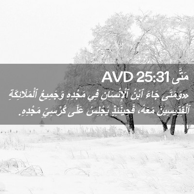 Picture 02 - مَتَّى 25:31 AVD - «وَمَتَى جَاءَ ٱبْنُ - Bible Verse Picture