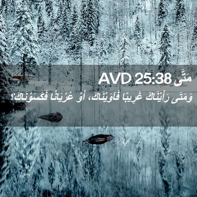 Picture 02 - مَتَّى 25:38 AVD - وَمَتَى رَأَيْنَاكَ - Bible Verse Picture