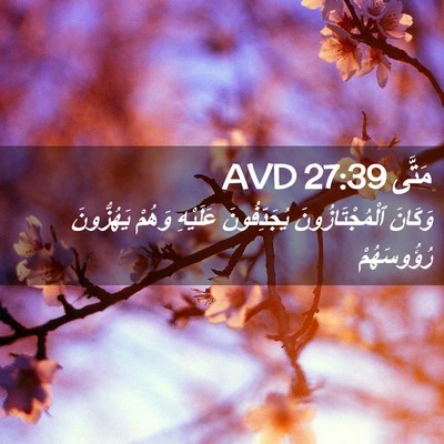 Picture 02 - مَتَّى 27:39 AVD - وَكَانَ ٱلْمُجْتَازُونَ - Bible Verse Picture