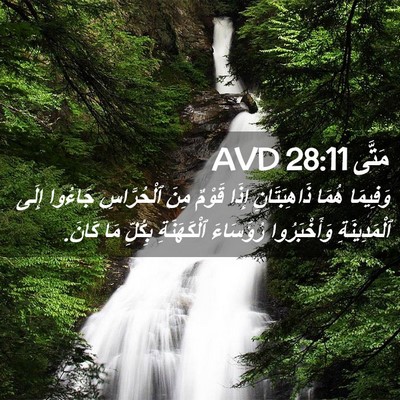 Picture 02 - مَتَّى 28:11 AVD - وَفِيمَا هُمَا - Bible Verse Picture
