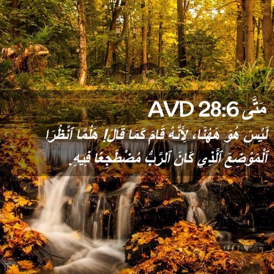 Picture 02 - مَتَّى 28:6 AVD - لَيْسَ هُوَ هَهُنَا، - Bible Verse Picture