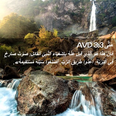 Picture 02 - مَتَّى 3:3 AVD - فَإِنَّ هَذَا هُوَ ٱلَّذِي - Bible Verse Picture