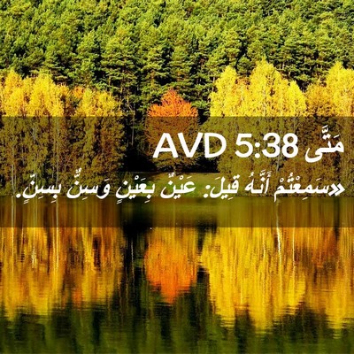 Picture 02 - مَتَّى 5:38 AVD - «سَمِعْتُمْ أَنَّهُ قِيلَ: - Bible Verse Picture
