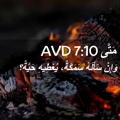 Picture 02 - مَتَّى 7:10 AVD - وَإِنْ سَأَلَهُ سَمَكَةً، - Bible Verse Picture