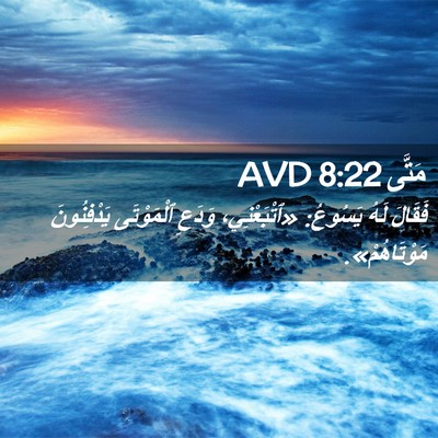 Picture 02 - مَتَّى 8:22 AVD - فَقَالَ لَهُ يَسُوعُ: - Bible Verse Picture
