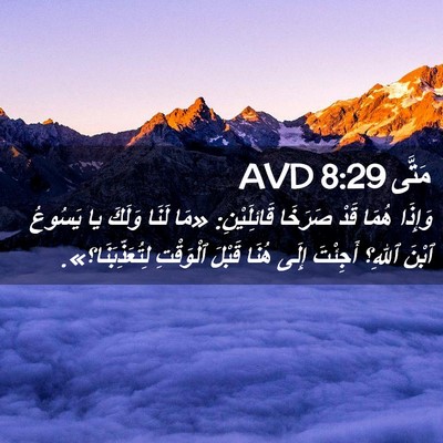 Picture 02 - مَتَّى 8:29 AVD - وَإِذَا هُمَا قَدْ صَرَخَا - Bible Verse Picture