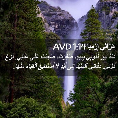 Picture 02 - مَرَاثِي إِرْمِيَا 1:14 AVD - شَدَّ نِيرَ ذُنُوبِي - Bible Verse Picture