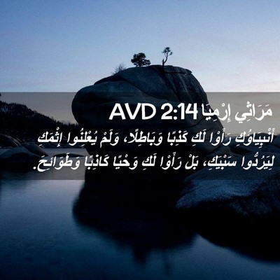 Picture 02 - مَرَاثِي إِرْمِيَا 2:14 AVD - أَنْبِيَاؤُكِ رَأَوْا - Bible Verse Picture