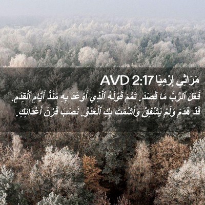 Picture 02 - مَرَاثِي إِرْمِيَا 2:17 AVD - فَعَلَ ٱلرَّبُّ مَا - Bible Verse Picture