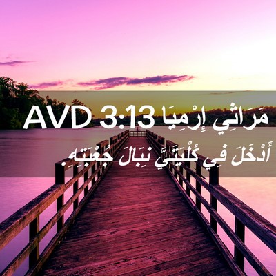 Picture 02 - مَرَاثِي إِرْمِيَا 3:13 AVD - أَدْخَلَ فِي كُلْيَتَيَّ - Bible Verse Picture