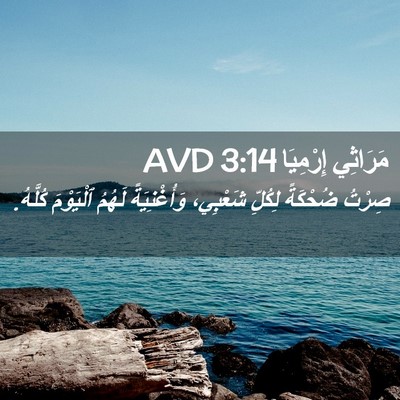Picture 02 - مَرَاثِي إِرْمِيَا 3:14 AVD - صِرْتُ ضُحْكَةً لِكُلِّ - Bible Verse Picture