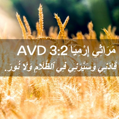 Picture 02 - مَرَاثِي إِرْمِيَا 3:2 AVD - قَادَنِي وَسَيَّرَنِي فِي - Bible Verse Picture