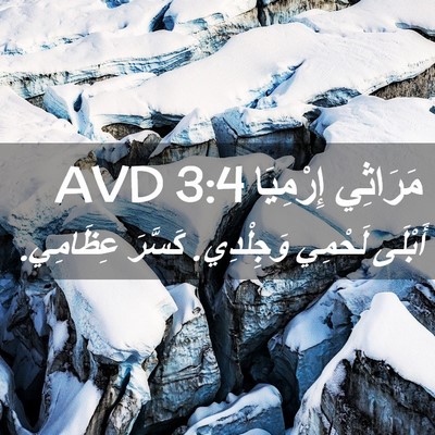 Picture 02 - مَرَاثِي إِرْمِيَا 3:4 AVD - أَبْلَى لَحْمِي وَجِلْدِي. - Bible Verse Picture
