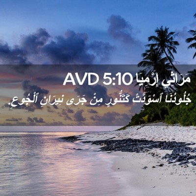 Picture 02 - مَرَاثِي إِرْمِيَا 5:10 AVD - جُلُودُنَا ٱسْوَدَّتْ - Bible Verse Picture