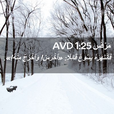 Picture 02 - مَرْقُس 1:25 AVD - فَٱنْتَهَرَهُ يَسُوعُ - Bible Verse Picture