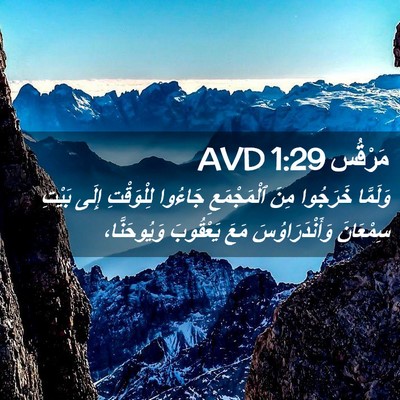 Picture 02 - مَرْقُس 1:29 AVD - وَلَمَّا خَرَجُوا مِنَ - Bible Verse Picture