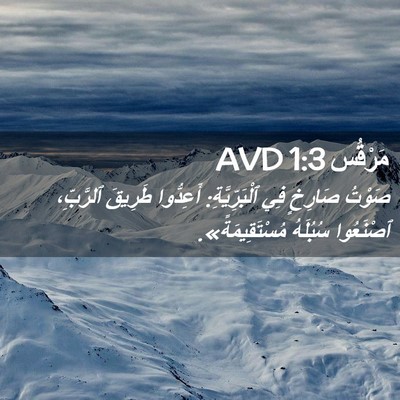 Picture 02 - مَرْقُس 1:3 AVD - صَوْتُ صَارِخٍ فِي - Bible Verse Picture