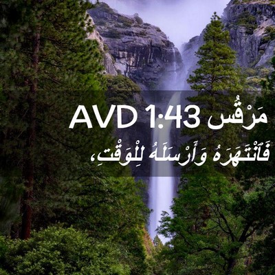 Picture 02 - مَرْقُس 1:43 AVD - فَٱنْتَهَرَهُ - Bible Verse Picture