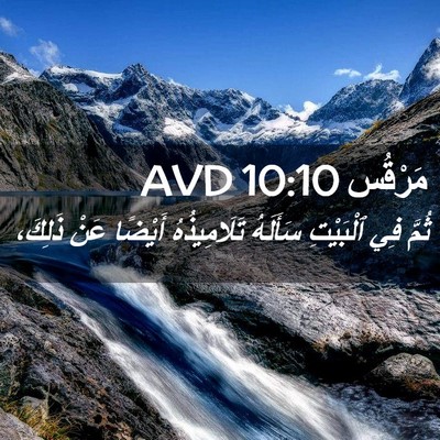 Picture 02 - مَرْقُس 10:10 AVD - ثُمَّ فِي ٱلْبَيْتِ - Bible Verse Picture