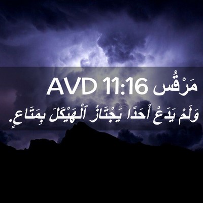 Picture 02 - مَرْقُس 11:16 AVD - وَلَمْ يَدَعْ أَحَدًا - Bible Verse Picture