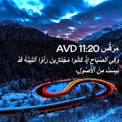 Picture 02 - مَرْقُس 11:20 AVD - وَفِي ٱلصَّبَاحِ إِذْ - Bible Verse Picture