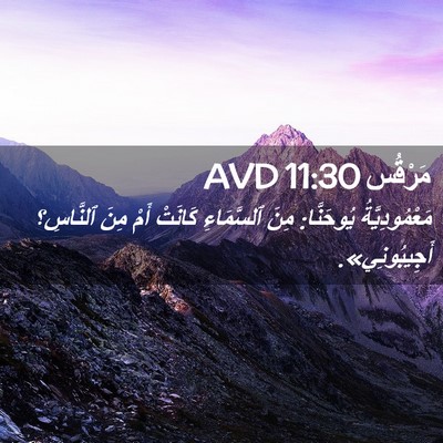 Picture 02 - مَرْقُس 11:30 AVD - مَعْمُودِيَّةُ يُوحَنَّا: - Bible Verse Picture