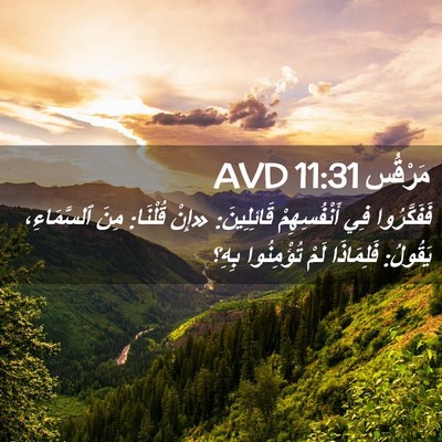 Picture 02 - مَرْقُس 11:31 AVD - فَفَكَّرُوا فِي - Bible Verse Picture