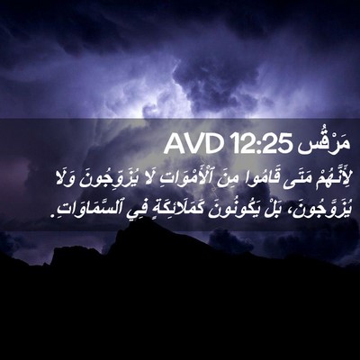 Picture 02 - مَرْقُس 12:25 AVD - لِأَنَّهُمْ مَتَى قَامُوا - Bible Verse Picture