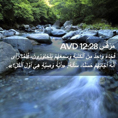 Picture 02 - مَرْقُس 12:28 AVD - فَجَاءَ وَاحِدٌ مِنَ - Bible Verse Picture