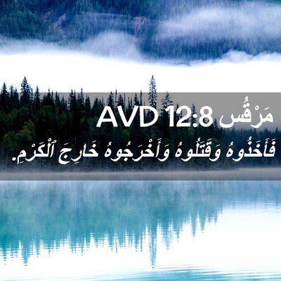 Picture 02 - مَرْقُس 12:8 AVD - فَأَخَذُوهُ وَقَتَلُوهُ - Bible Verse Picture