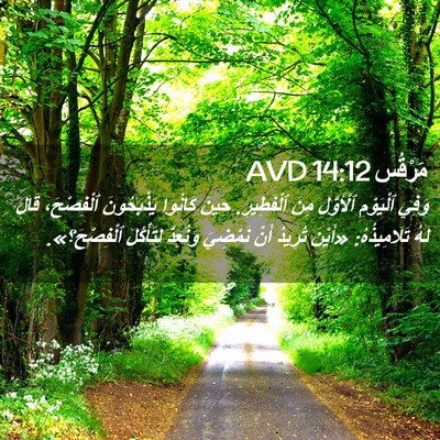 Picture 02 - مَرْقُس 14:12 AVD - وَفِي ٱلْيَوْمِ - Bible Verse Picture