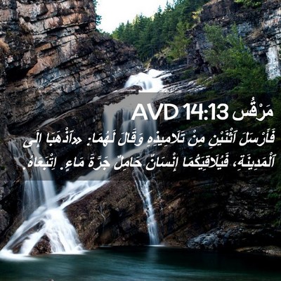 Picture 02 - مَرْقُس 14:13 AVD - فَأَرْسَلَ ٱثْنَيْنِ مِنْ - Bible Verse Picture