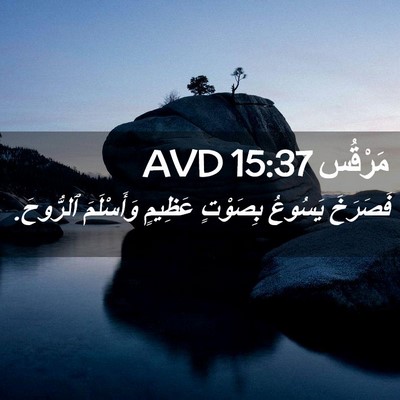 Picture 02 - مَرْقُس 15:37 AVD - فَصَرَخَ يَسُوعُ بِصَوْتٍ - Bible Verse Picture