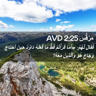 Picture 02 - مَرْقُس 2:25 AVD - فَقَالَ لَهُمْ: «أَمَا - Bible Verse Picture