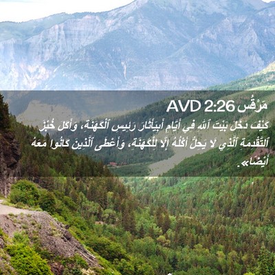 Picture 02 - مَرْقُس 2:26 AVD - كَيْفَ دَخَلَ بَيْتَ ٱللهِ - Bible Verse Picture