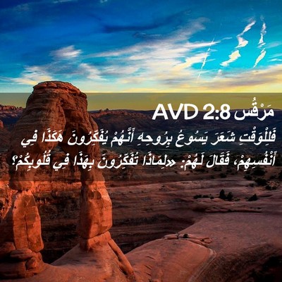 Picture 02 - مَرْقُس 2:8 AVD - فَلِلْوَقْتِ شَعَرَ - Bible Verse Picture