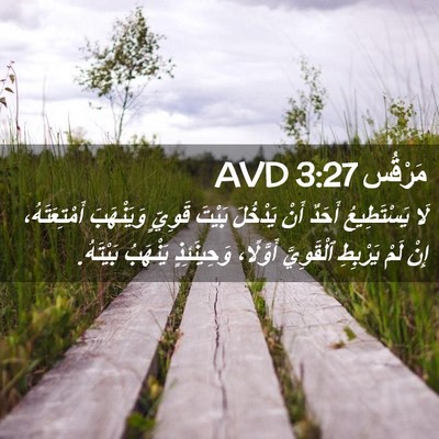 Picture 02 - مَرْقُس 3:27 AVD - لَا يَسْتَطِيعُ أَحَدٌ - Bible Verse Picture