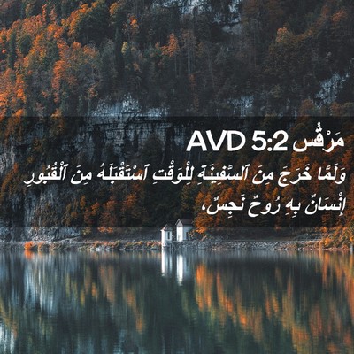 Picture 02 - مَرْقُس 5:2 AVD - وَلَمَّا خَرَجَ مِنَ - Bible Verse Picture