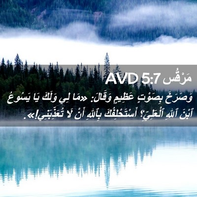 Picture 02 - مَرْقُس 5:7 AVD - وَصَرَخَ بِصَوْتٍ عَظِيمٍ - Bible Verse Picture
