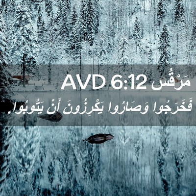 Picture 02 - مَرْقُس 6:12 AVD - فَخَرَجُوا وَصَارُوا - Bible Verse Picture
