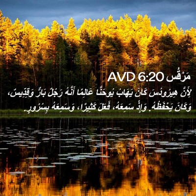 Picture 02 - مَرْقُس 6:20 AVD - لِأَنَّ هِيرُودُسَ كَانَ - Bible Verse Picture