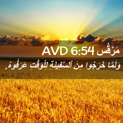 Picture 02 - مَرْقُس 6:54 AVD - وَلَمَّا خَرَجُوا مِنَ - Bible Verse Picture